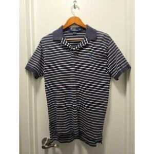 Polo Ralph Lauren Medium Men’s Polo shirt Blue White Stripes Cotton Blue Label